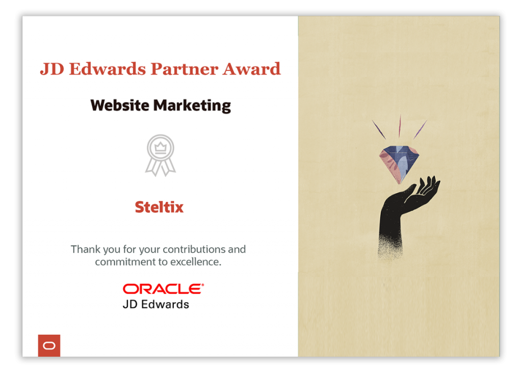 Oracle Awards Website Marketing Steltix We Connect
