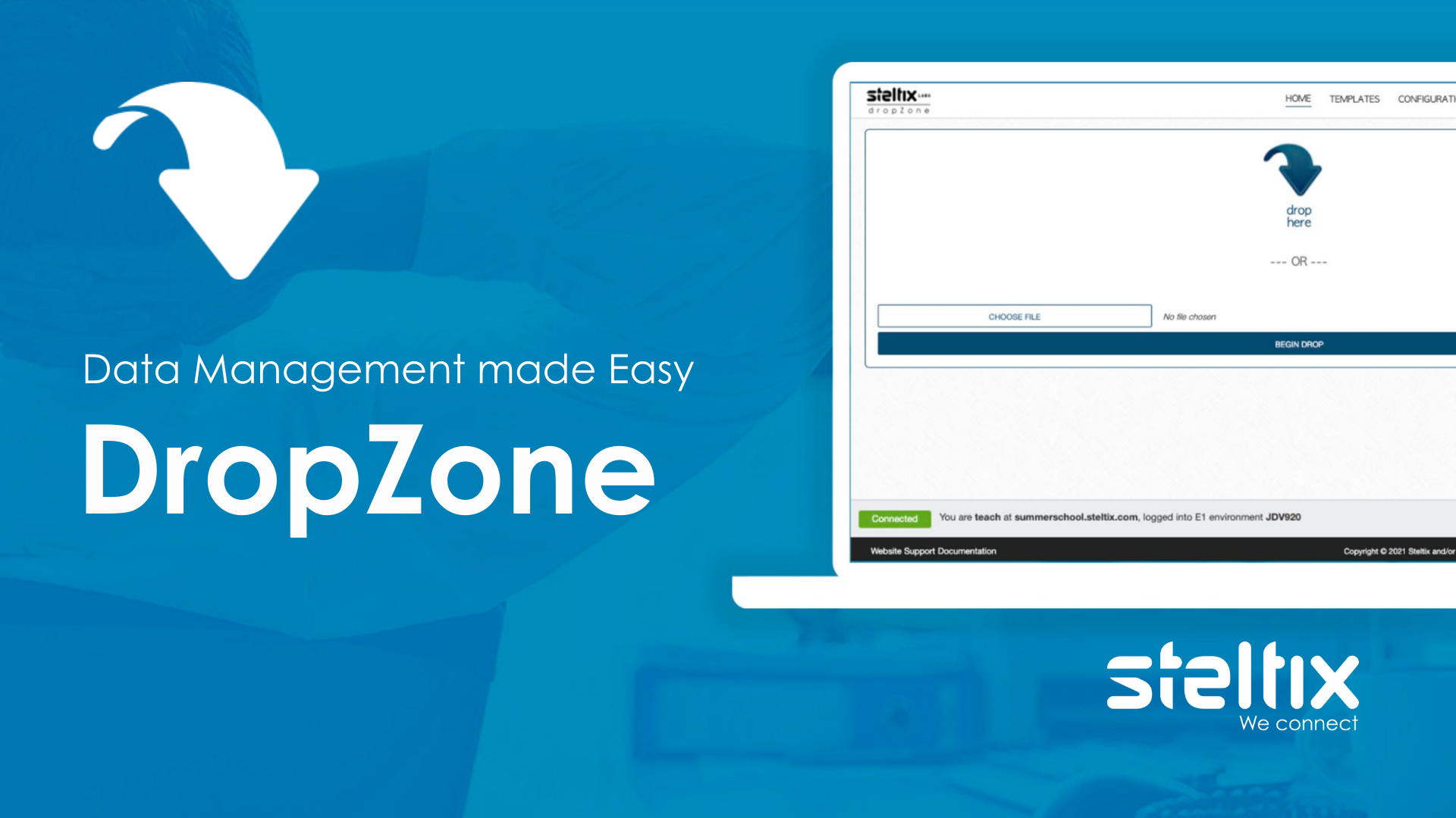 Steltix dropZone Gestión masiva de datos para JD Edwards