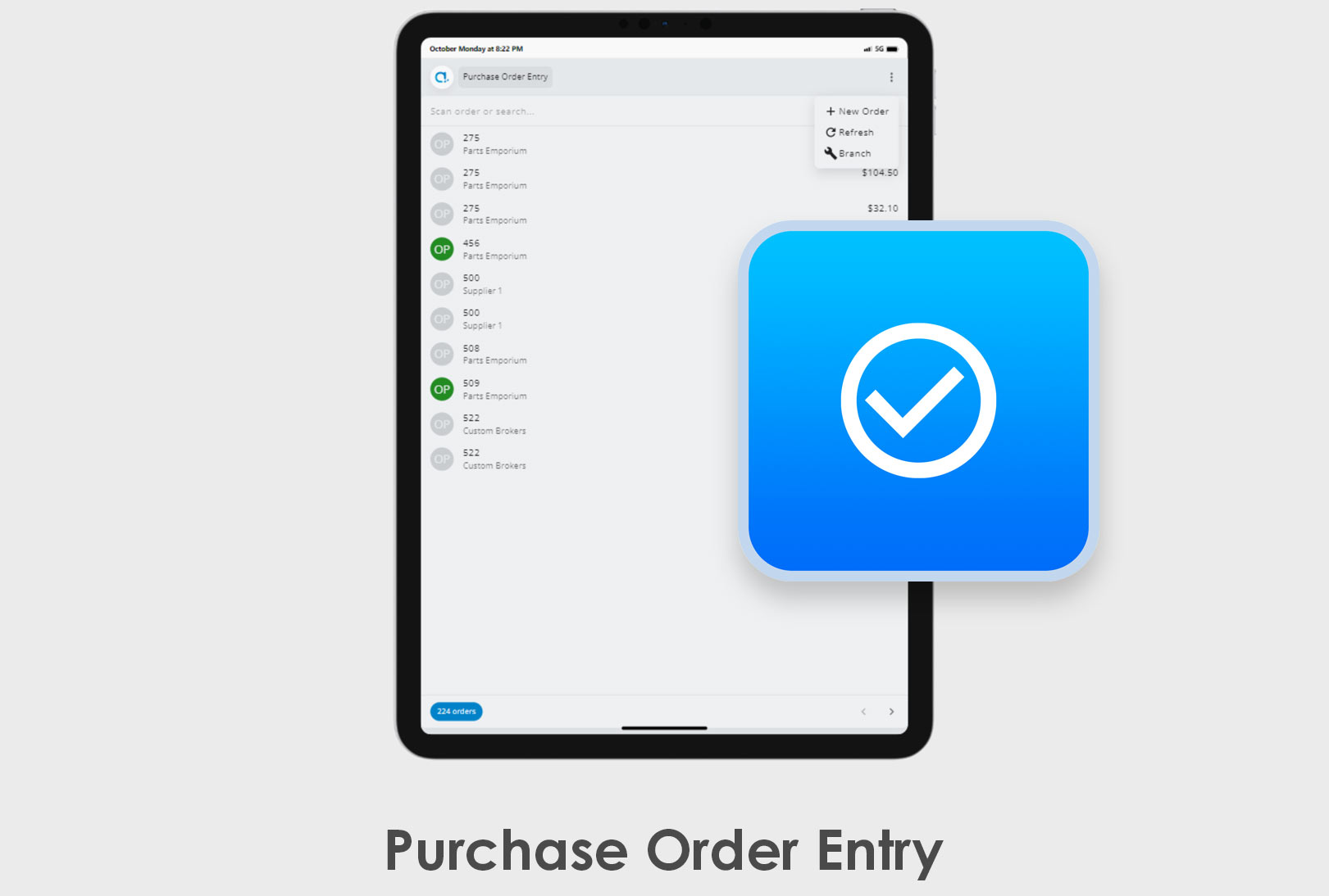 Appshare Apps Purchase Order Entry